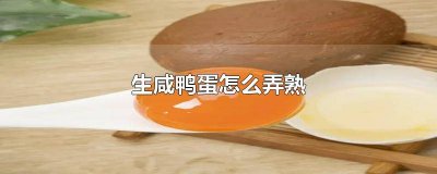 ​咸鸭蛋如何弄熟 生咸鸭蛋怎么做熟