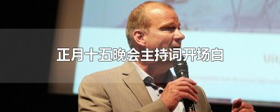 ​正月十五晚会主持词开场白