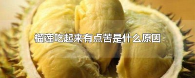 ​榴莲吃起来有点苦是什么原因