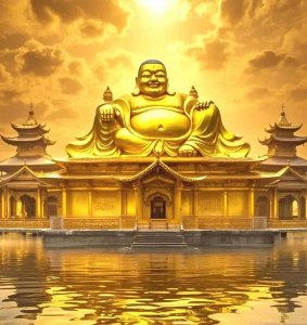 ​恭喜你遇见弥勒佛从此刻开始你将一日千里迎风帆，两袖清风做高官