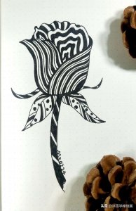 ​6张创意黑白儿童线描画，花卉图样，值得拥有